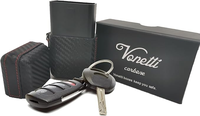 Cápsula de aluminio macizo Vonetti Alpha Shield bloqueadora de señales Keyless Go para llaves de coche