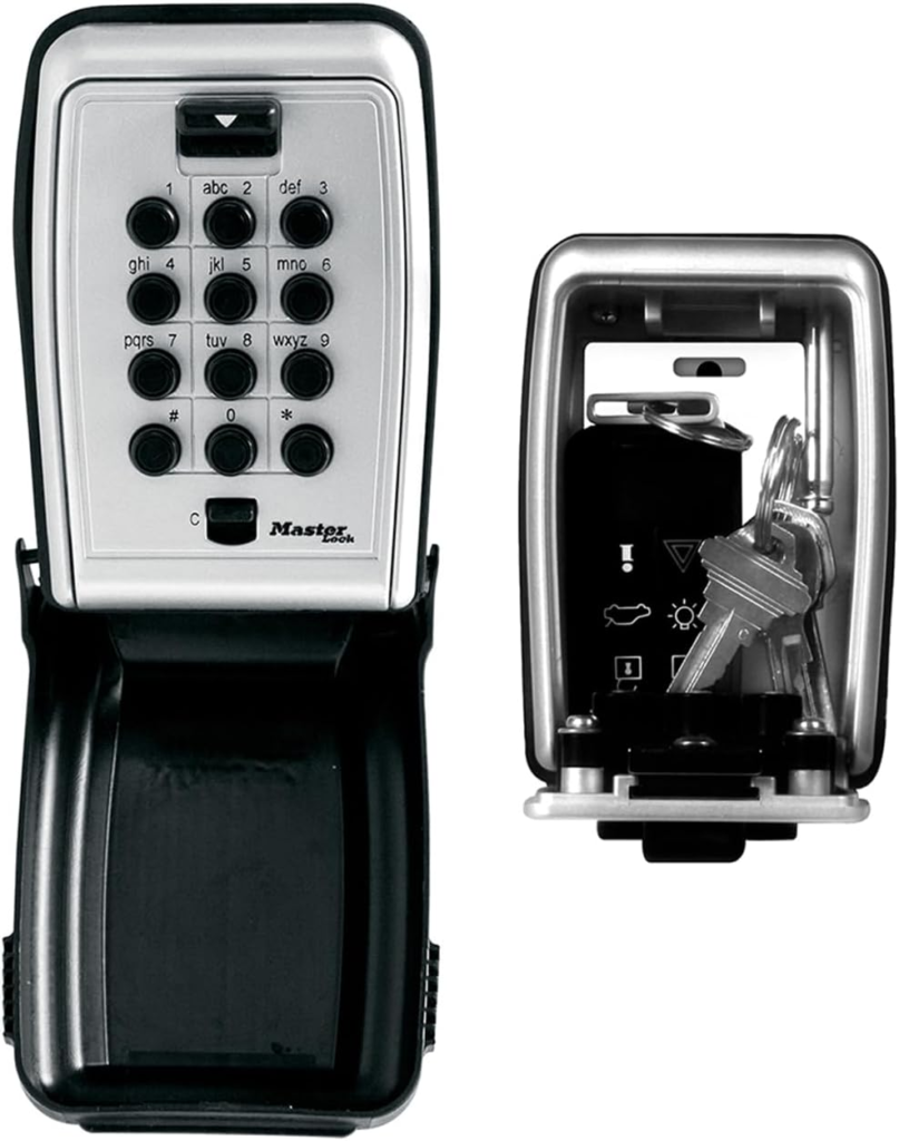 Caja de seguridad mecánica Master Lock 5423E con botones alfanuméricos resistente a la intemperie